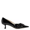 Jimmy Choo Black Elinor 45 Patent Pointed-toe Pumps