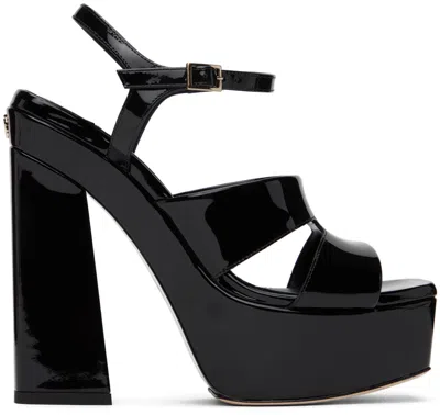 JIMMY CHOO BLACK ELLISON/PF 140 HEELED SANDALS