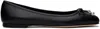 JIMMY CHOO BLACK ELME BALLERINA FLATS