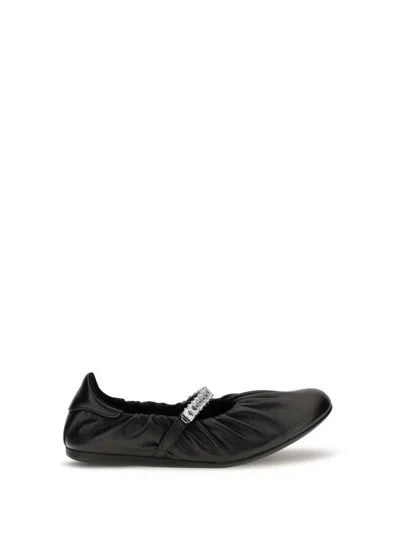 Jimmy Choo Black Embellished Ballet Flats