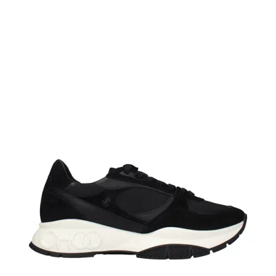 Jimmy Choo Black Fabric Athletic Sneakers