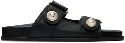 JIMMY CHOO BLACK FAYENCE SANDALS