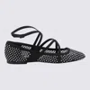 Jimmy Choo Pointed Toe Studded Leather Ballerinas In Black