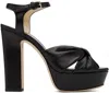 Jimmy Choo Black Ankle Strap Heels In Black