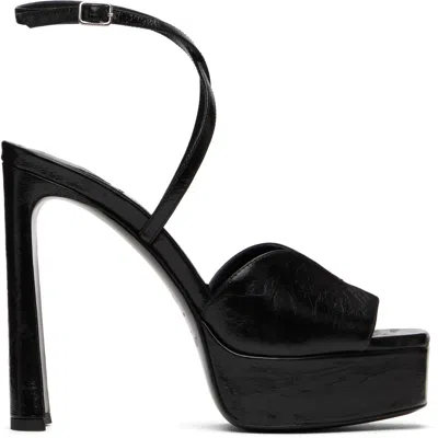 Jimmy Choo Karli 125 Leather Platform Sandals In Black
