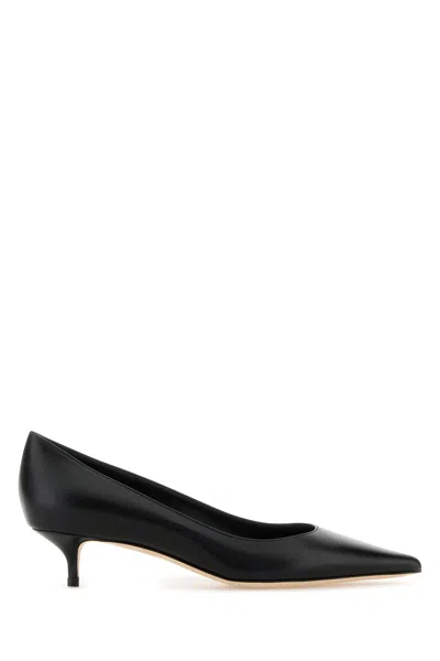 Jimmy Choo Black Leather Amelia Pumps In Schwarz