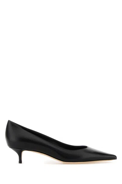 Jimmy Choo Black Leather Amelia Pumps