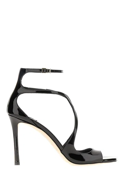 Jimmy Choo Black Leather Azia Sandals