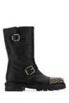 Jimmy Choo Biker Ii Studded Ankle Boots In Black
