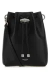 Jimmy Choo Bon Bon Small Leather Bucket Bag In Blackantiquesilver