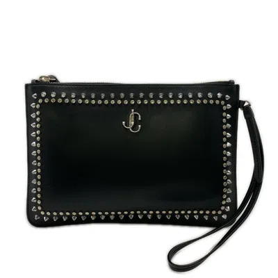 Pre-owned Jimmy Choo Black Leather Clutch Bag ()