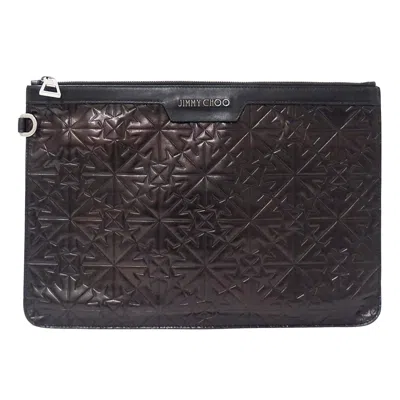 Pre-owned Jimmy Choo Black Leather Clutch Bag ()