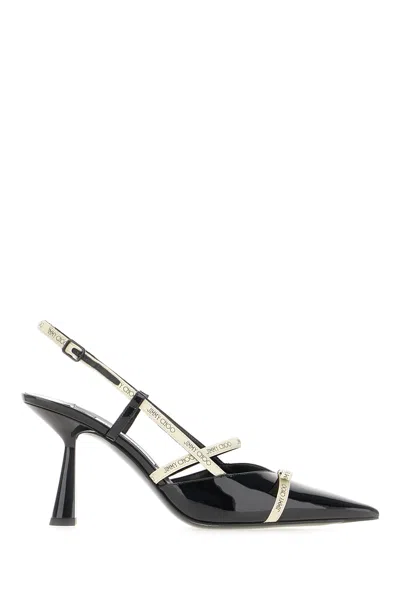Jimmy Choo Black Leather Danica Pumps