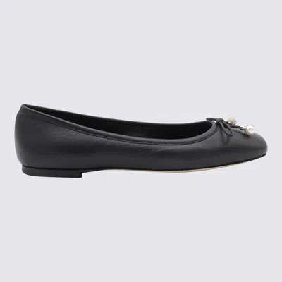 Jimmy Choo Black Leather Flats