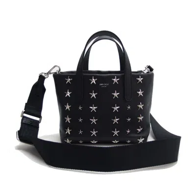 Pre-owned Jimmy Choo Black Leather Handbag Shoulder Bag ()