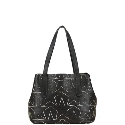 Pre-owned Jimmy Choo Black Leather Handbag Tote Bag ()