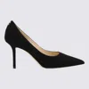 Jimmy Choo Romy 85 Spitze Pumps Aus Schwarzem Leder Mit Eidechsen-print In Black