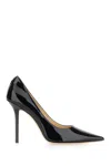 Jimmy Choo Love 85mm Patent Leather Pumps In Black