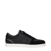 Jimmy Choo Black Leather Low Tops In Black