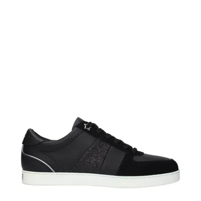 Jimmy Choo Black Leather Low Tops