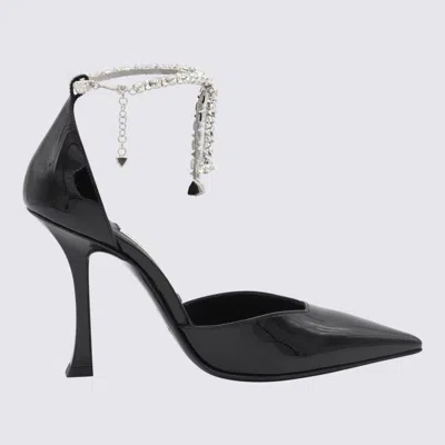 JIMMY CHOO BLACK LEATHER PUMPS