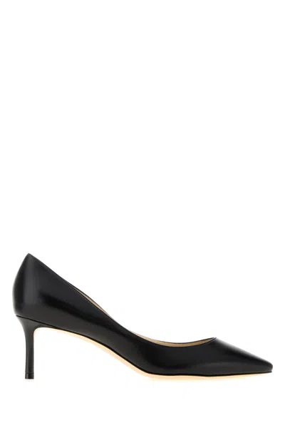 Jimmy Choo Black Leather Romy 60 Pumps