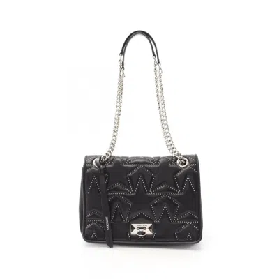 Pre-owned Jimmy Choo Black Leather Shoulder Bag ()