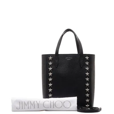 Pre-owned Jimmy Choo Black Leather Shoulder Bag Tote Bag ()