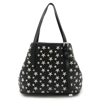 Pre-owned Jimmy Choo Black Leather Shoulder Bag Tote Bag ()