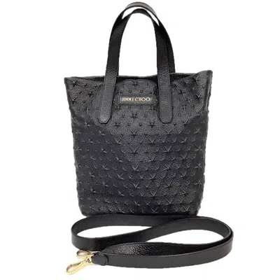 Pre-owned Jimmy Choo Black Leather Shoulder Bag Tote Bag ()
