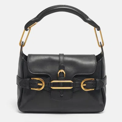 Pre-owned Jimmy Choo Black Leather Small Tulita Shoulder Bag