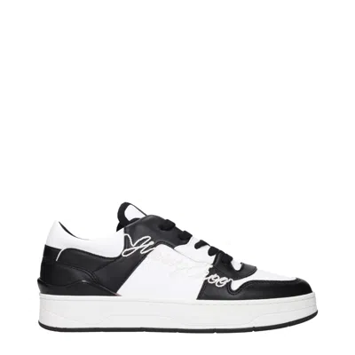 Jimmy Choo Black Leather Sneakers
