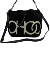 Jimmy Choo Black Leather Top Handle And Shoulder Women's Bag In Black