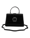 Jimmy Choo Black Leather Top Handle Shoulder Bag In Black