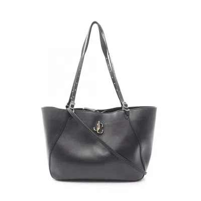Pre-owned Jimmy Choo Black Leather Tote Bag ()
