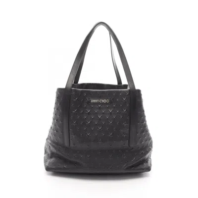 Pre-owned Jimmy Choo Black Leather Tote Bag ()
