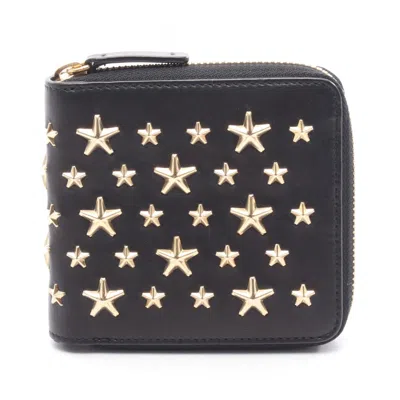 Pre-owned Jimmy Choo Black Leather Wallet (bi-fold) ()