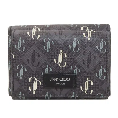 Pre-owned Jimmy Choo Black Leather Wallet (tri-fold) ()