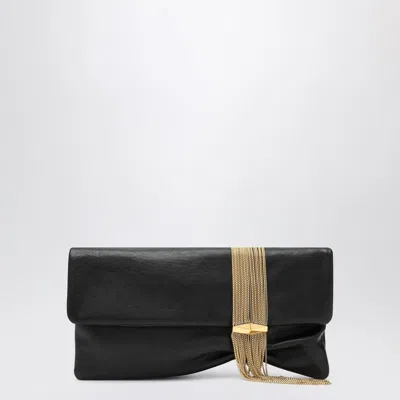 Jimmy Choo Black Leather Zandra Bag With Gold Pendant