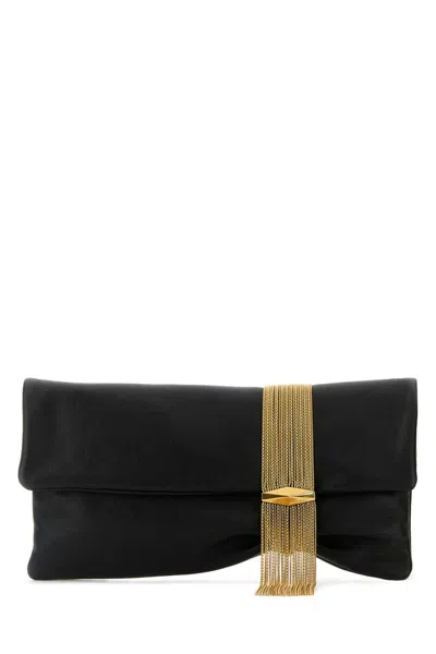Jimmy Choo Black Leather Zendra Clutch
