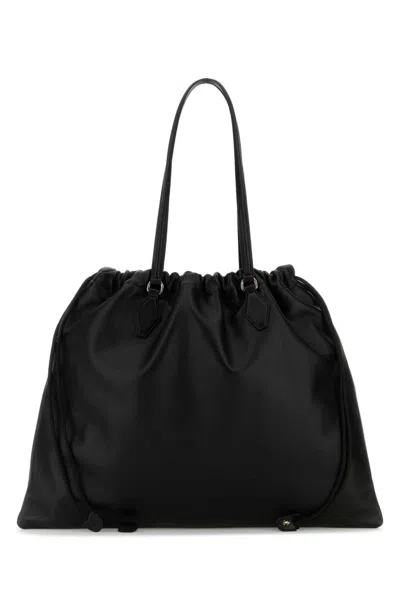 Jimmy Choo Black Logo Large Tote