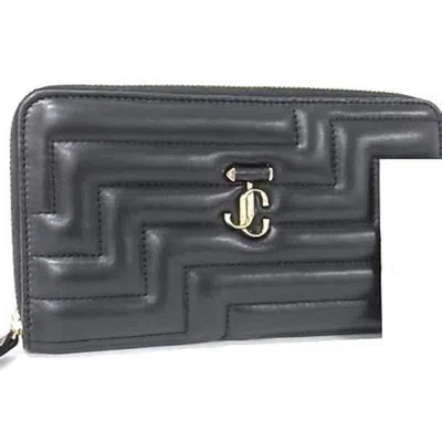Pre-owned Jimmy Choo Black Long Wallet (bi-fold) ()