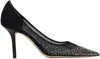 Jimmy Choo Black Love 85 Heels In Black/black