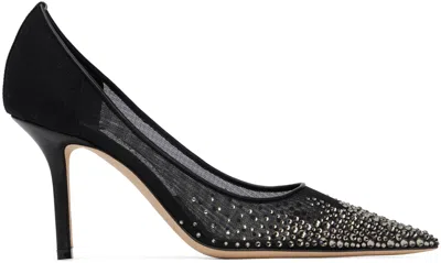 Jimmy Choo Black Love 85 Heels In Black/black