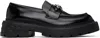 Jimmy Choo Black Marlow Diamond Loafers In Black