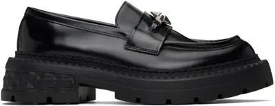 Jimmy Choo Black Marlow Diamond Loafers