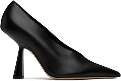 JIMMY CHOO BLACK MARYANNE 100 HEELS