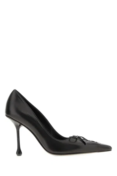 Jimmy Choo Black Nappa Leather Scarlett 95 Pumps