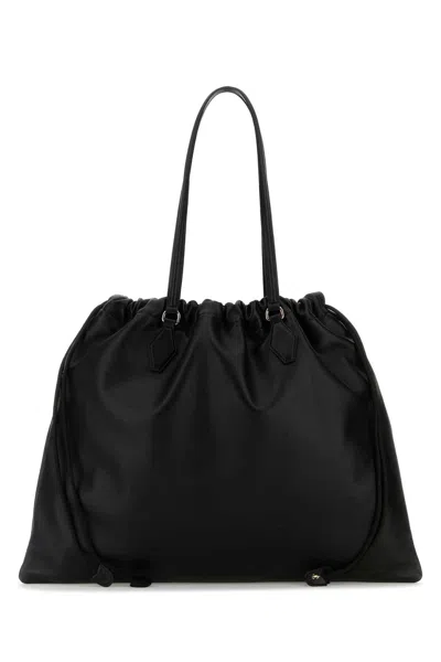 Jimmy Choo Black Nappa Leather Shopping Bag