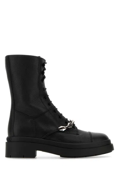 JIMMY CHOO BLACK NARI ANKLE BOOTS